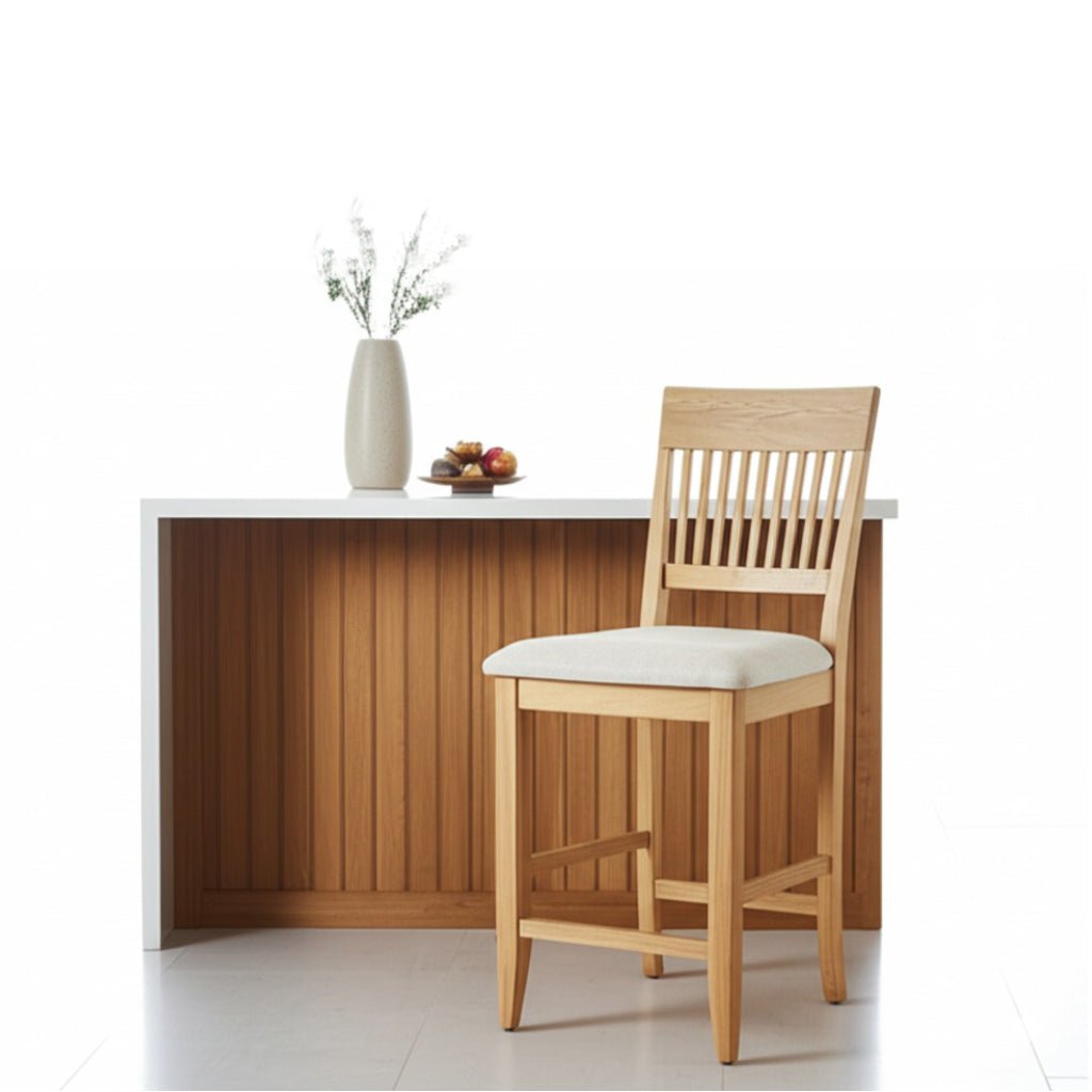 Acacia Wood Aspen Pub Chairs, Antique Natural (Set of 2)