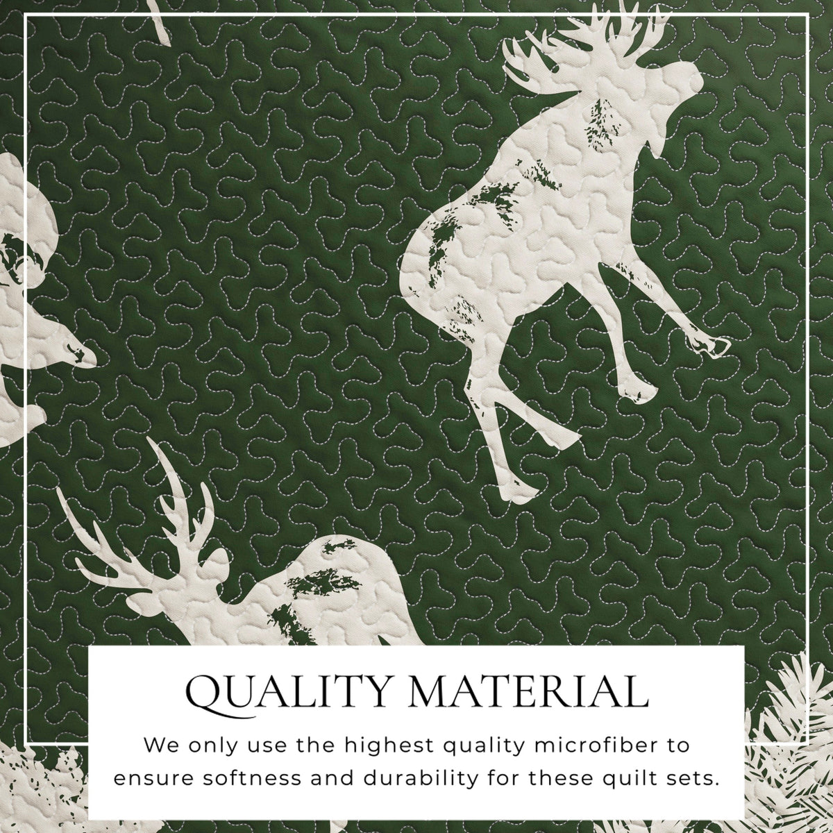 Forest Green Plaid Rustic Lodge Quilt Set – Rio Ridge Collection – view 2