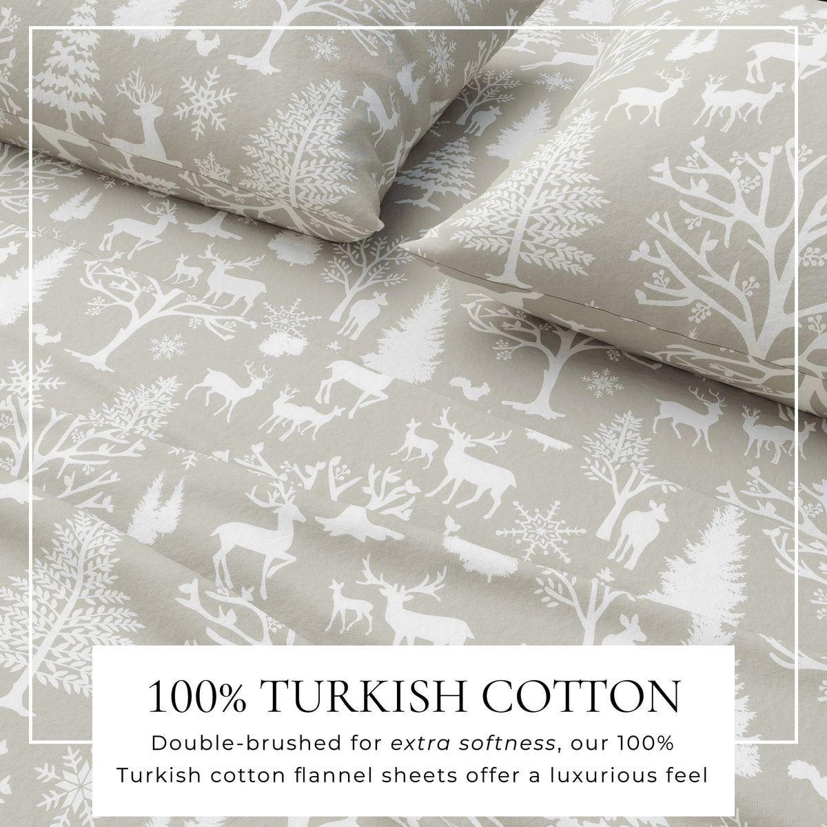 Turkish Cotton Flannel Sheet Set – Lakeview Collection – view 8