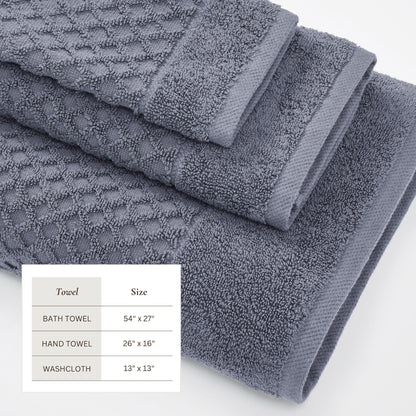 Cotton Diamond Waffle Weave Bath Towel Set – Grayson Collection – view 194