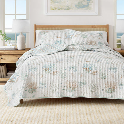 Coastal Printed Cotton Quilt Set | Santa Barbara Collection