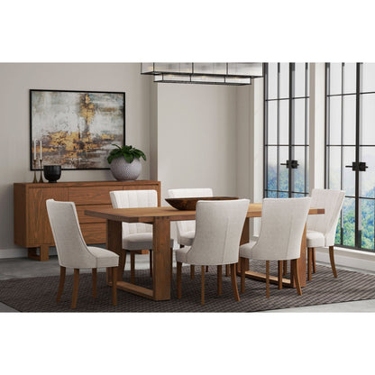 Pine Wood Ayala Dining Table with Antique Cappuccino Finish
