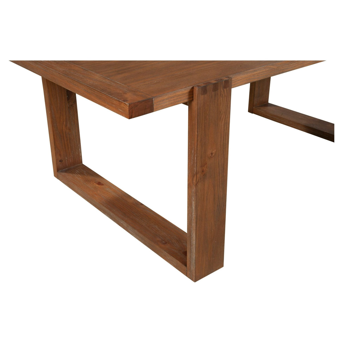 Ayala Pine Wood Dining Table with Dovetail Detail, Antique Cappuccino – view 5
