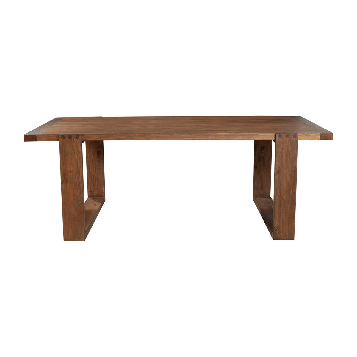 Ayala Pine Wood Dining Table with Dovetail Detail, Antique Cappuccino – view 3