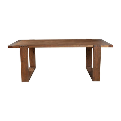 Ayala Pine Wood Dining Table with Dovetail Detail, Antique Cappuccino – view 3