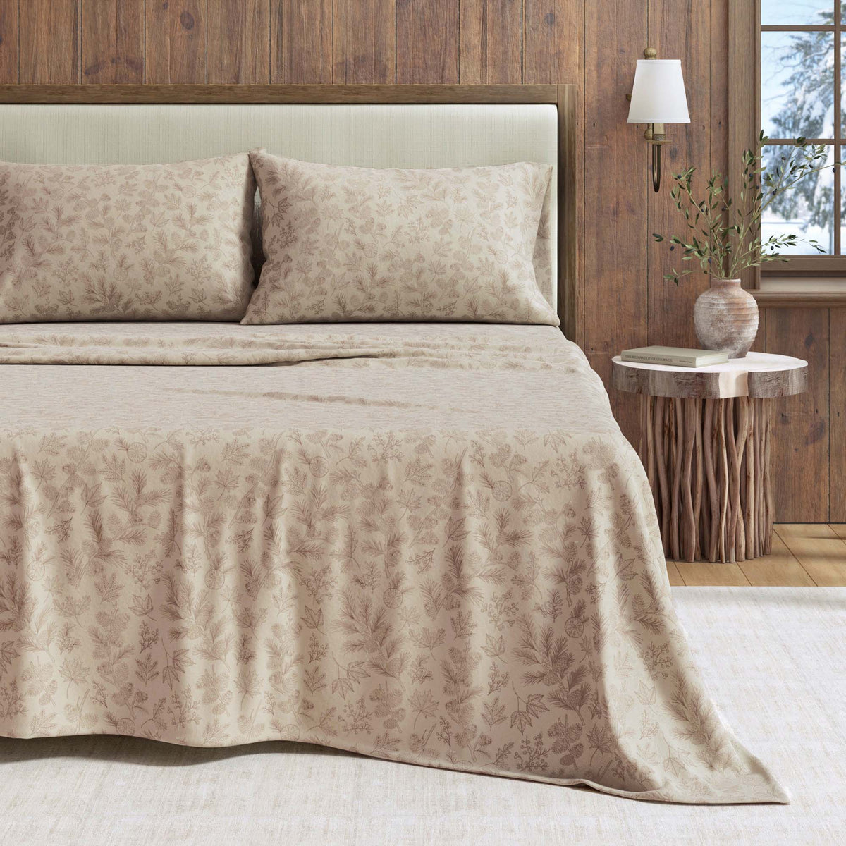 Turkish Cotton Flannel Sheet Set for Elevated Lodge Comfort
