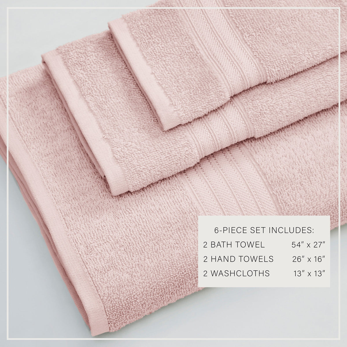 Cooper Collection Cotton Terry Bath Towel Set, Lightweight and Soft – view 45
