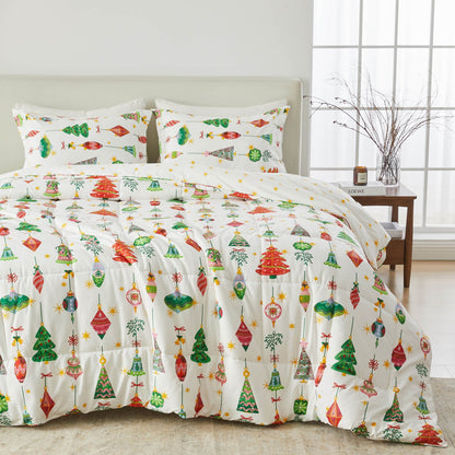 Reversible Holiday and Lodge Comforter and Sham Set – Odette Collection – view 73