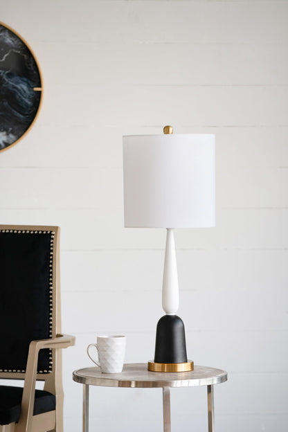 Teardrop Silhouette Table Lamp with Black and Gold Iron Base – view 12