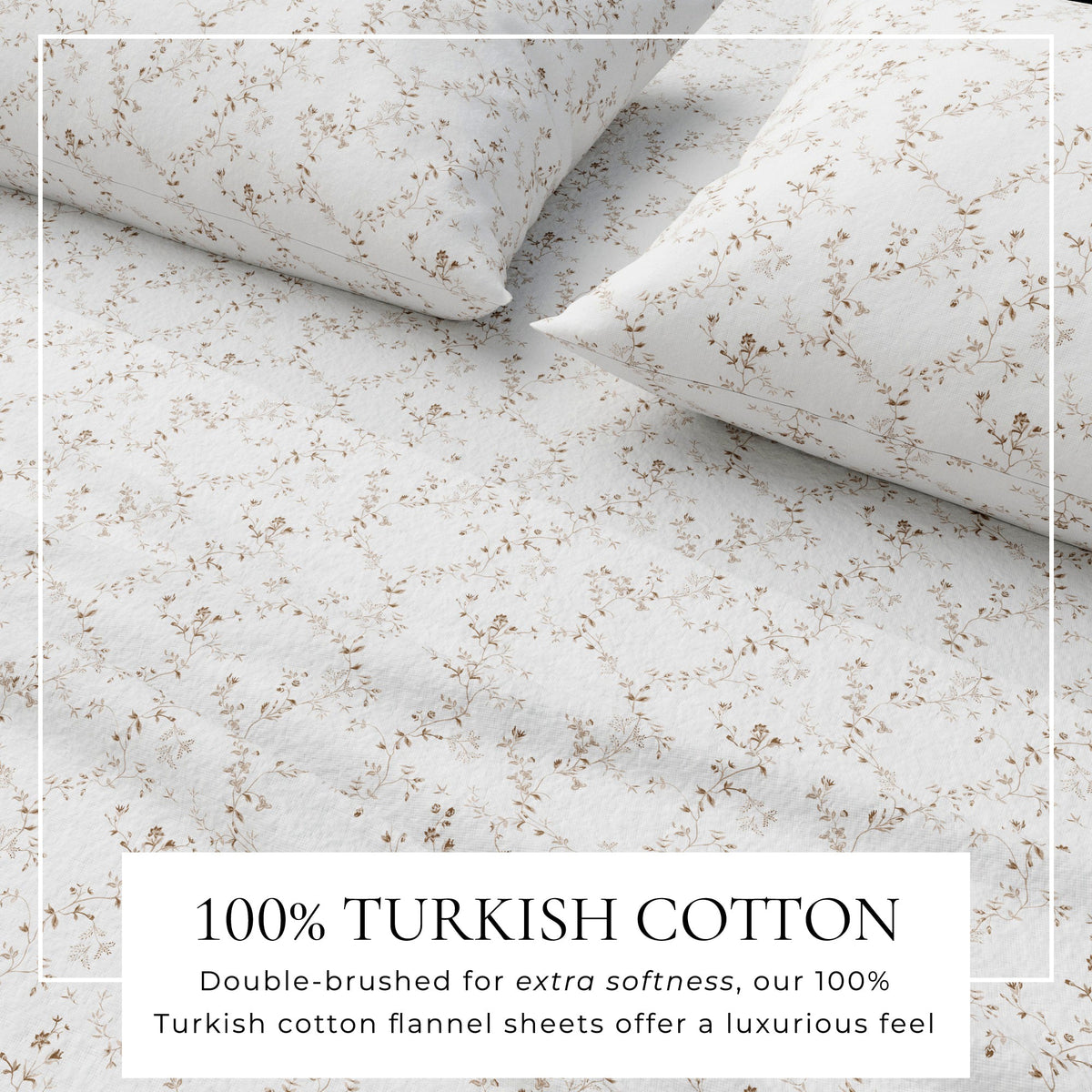 Turkish Cotton Flannel Sheet Set – Winter Floral Collection – view 20