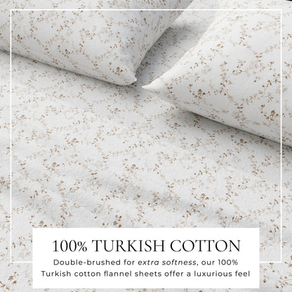 Turkish Cotton Flannel Sheet Set – Winter Floral Collection – view 20