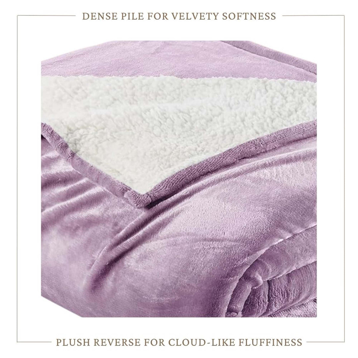 Sherpa Fleece Collection Velvet Plush Sherpa Bed Blanket, Reversible – view 59