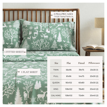 Turkish Cotton Flannel Sheet Set – Lakeview Collection – view 26