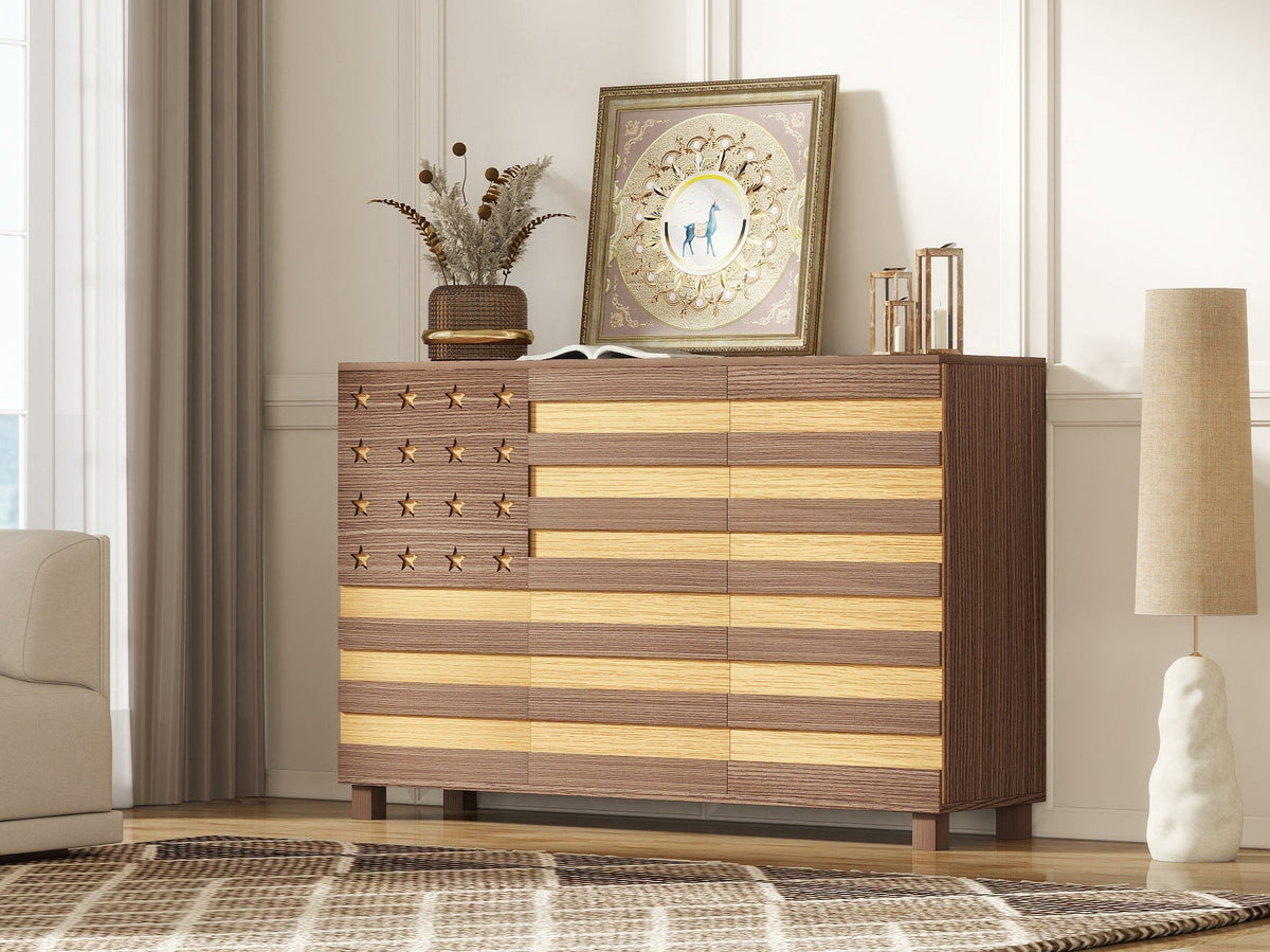 55 Inch Hand-Carved Buffet Sideboard Cabinet with Drawers – view 11