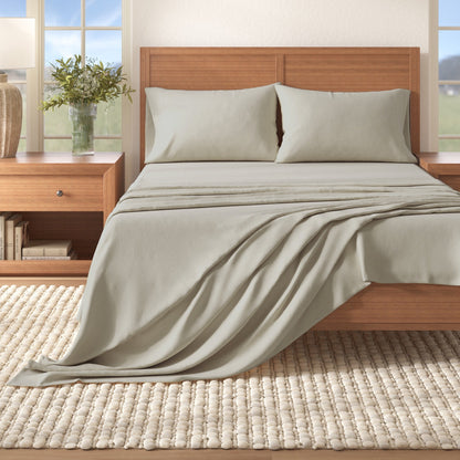 Solid Cotton Flannel Sheet Set – Nordic Collection – view 37