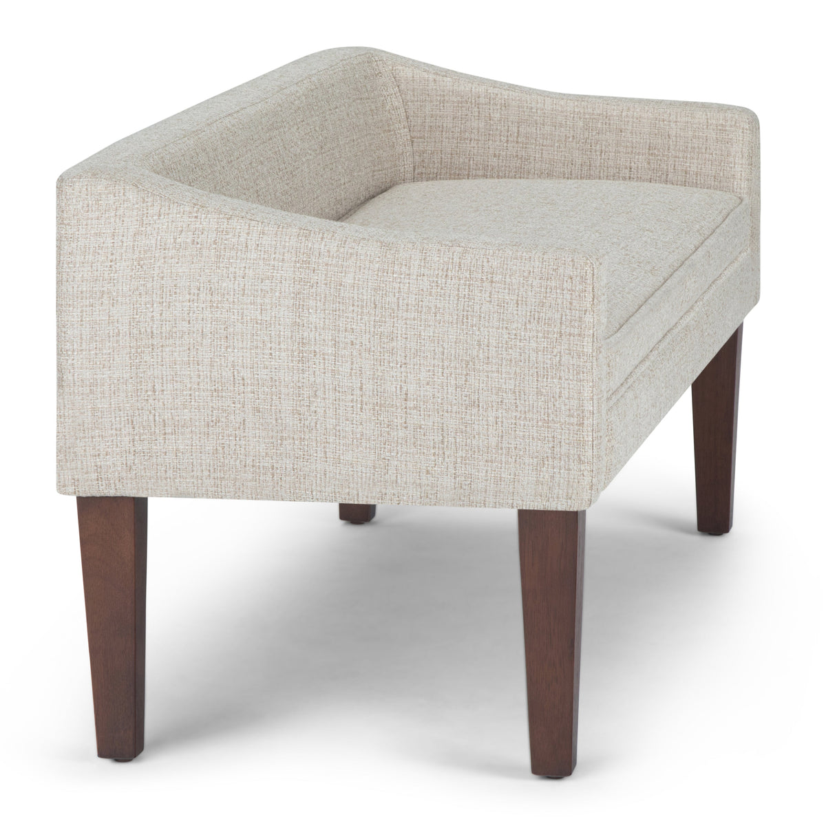 Parris Platinum Upholstered Bench with Solid Wood Frame – view 7