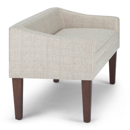 Parris Platinum Upholstered Bench with Solid Wood Frame – view 7