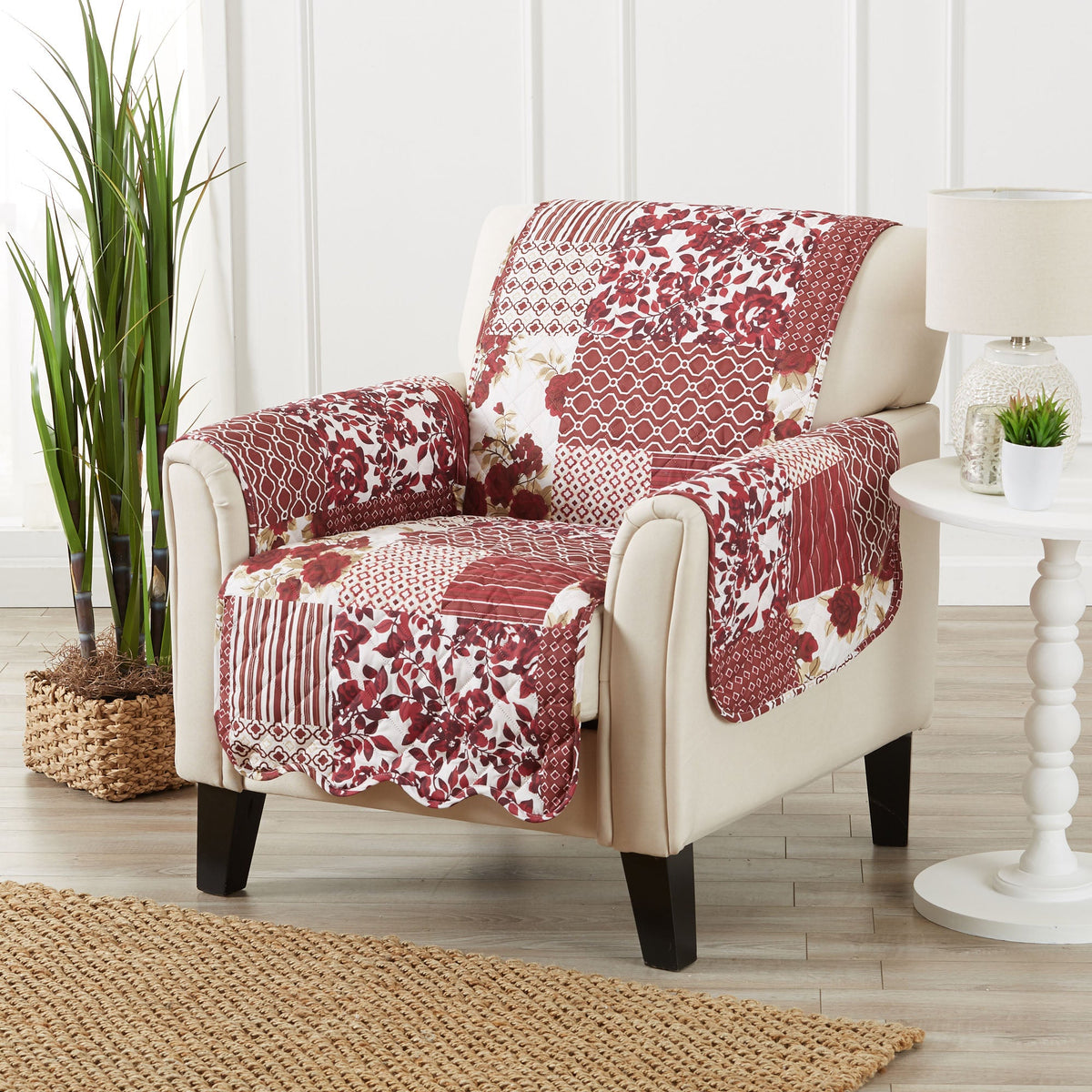 Reversible Patchwork Furniture Protector – Langdon Collection Sofa Cover – view 97