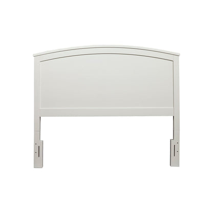 Mahogany Wood Baker Headboard, White Finish