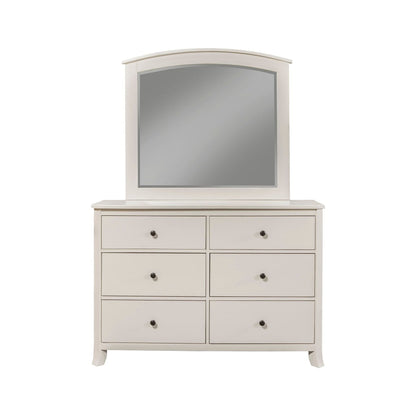 Baker Rectangular Mahogany Dresser Mirror in Antique White – view 4