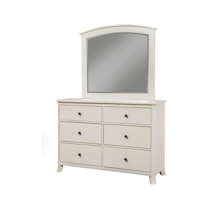 Baker Rectangular Mahogany Dresser Mirror in Antique White – view 5