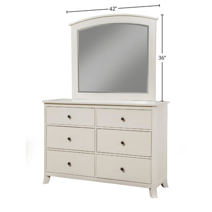 Baker Rectangular Mahogany Dresser Mirror in Antique White – view 6
