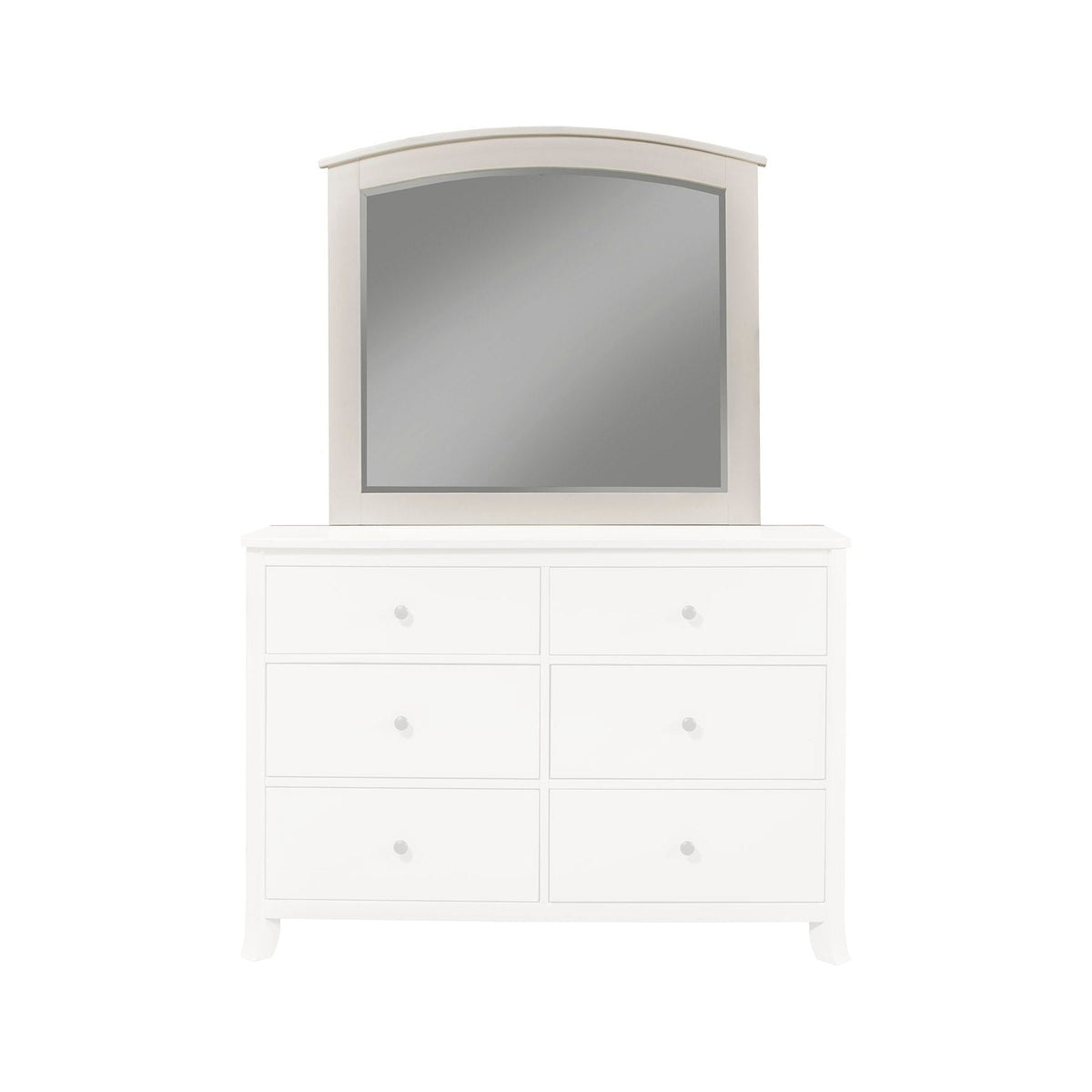 Mahogany Wood Dresser Mirror, Antique White