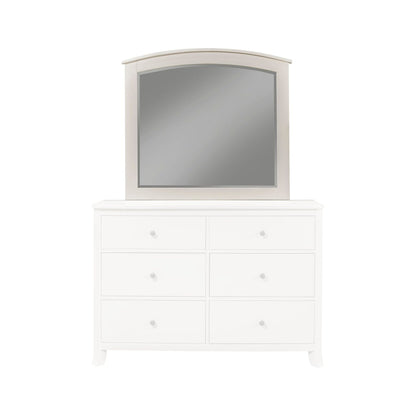 Mahogany Wood Dresser Mirror, Antique White