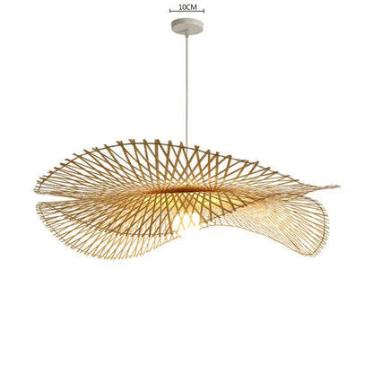 Woven Bamboo Rattan Pendant Light for Kitchen Island and Living Room – view 10
