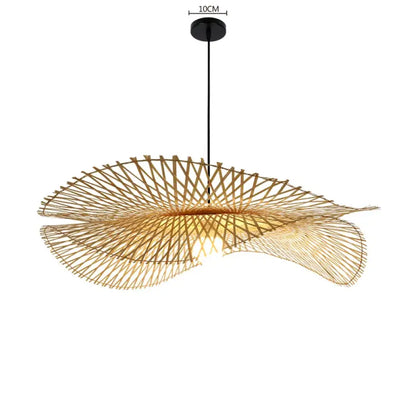 Woven Bamboo Rattan Pendant Light for Kitchen Island and Living Room – view 11