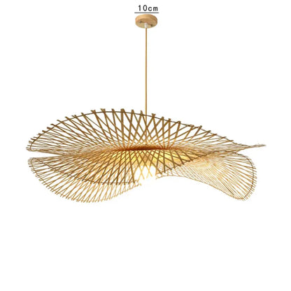 Woven Bamboo Rattan Pendant Light for Kitchen Island and Living Room – view 12