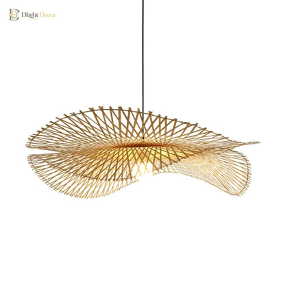 Woven Bamboo Rattan Pendant Light for Kitchen Island and Living Room – view 6