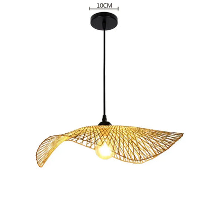 Woven Bamboo Rattan Pendant Light for Kitchen Island and Living Room – view 8
