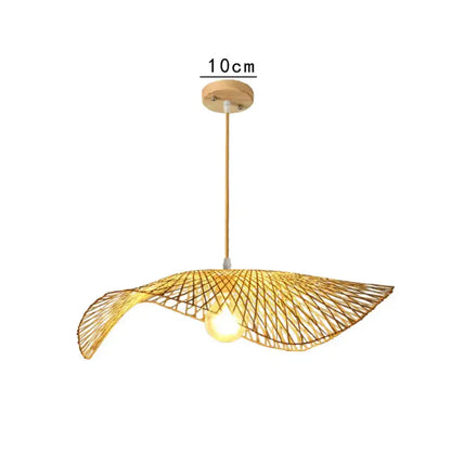 Woven Bamboo Rattan Pendant Light for Kitchen Island and Living Room – view 9