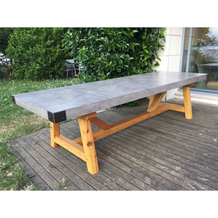 Barocco Valhalla Lightweight Concrete Dining Table, 39 x 86.5 Inch – view 14