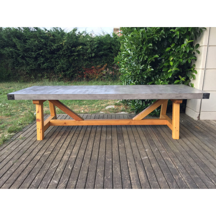 Barocco Valhalla Lightweight Concrete Dining Table, 39 x 110 Inch – view 16