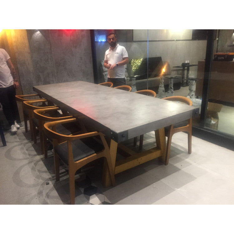 Barocco Valhalla Lightweight Concrete Dining Table, 39 x 110 Inch – view 3
