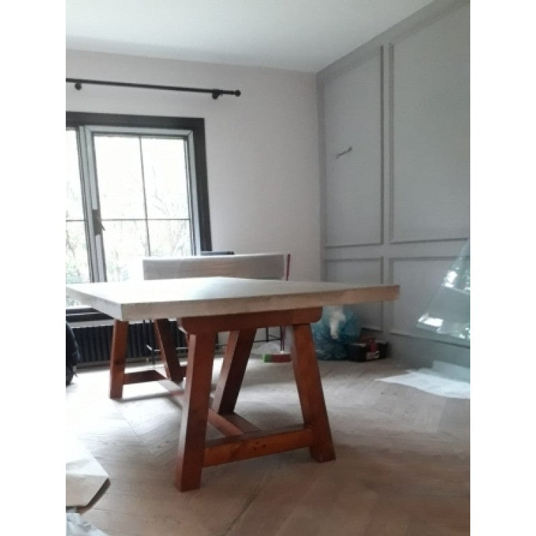 Barocco Valhalla Lightweight Concrete Dining Table, 39 x 86.5 Inch – view 18