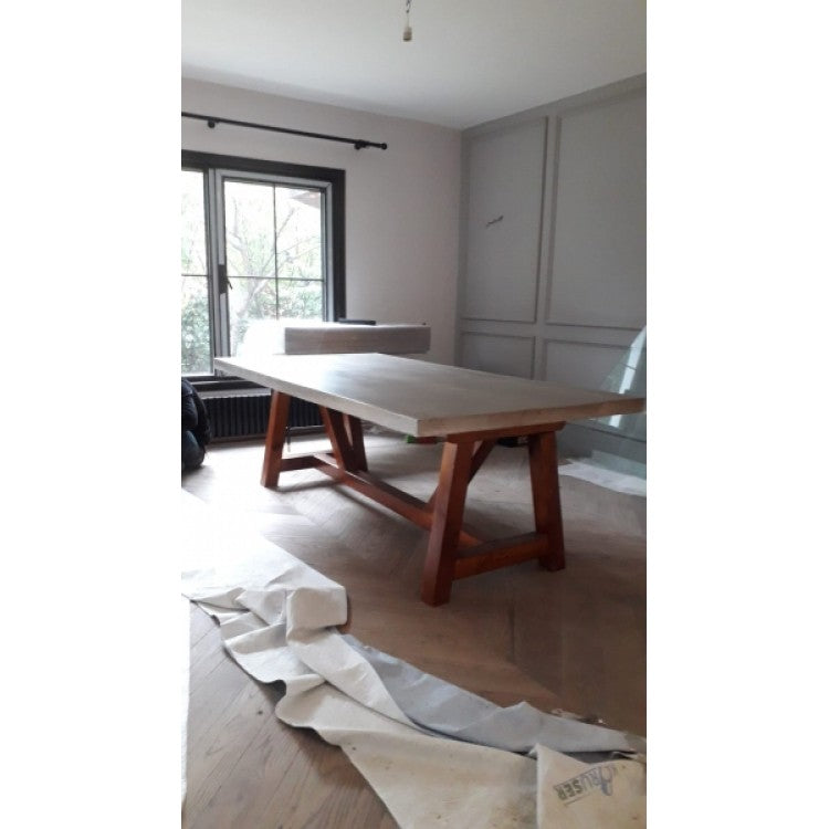 Barocco Valhalla Lightweight Concrete Dining Table, 39 x 86.5 Inch – view 10