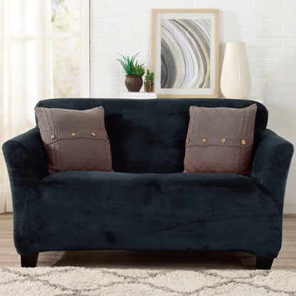 Velvet Stretch Slipcover – Gale Collection Form-Fit Sofa Cover – view 61