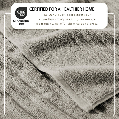 Karina Collection Luxury Combed Cotton Ribbed Bath Towel Set – view 170
