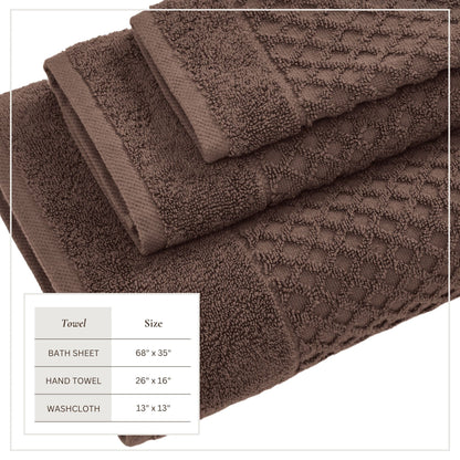 Cotton Diamond Waffle Weave Bath Towel Set – Grayson Collection – view 246
