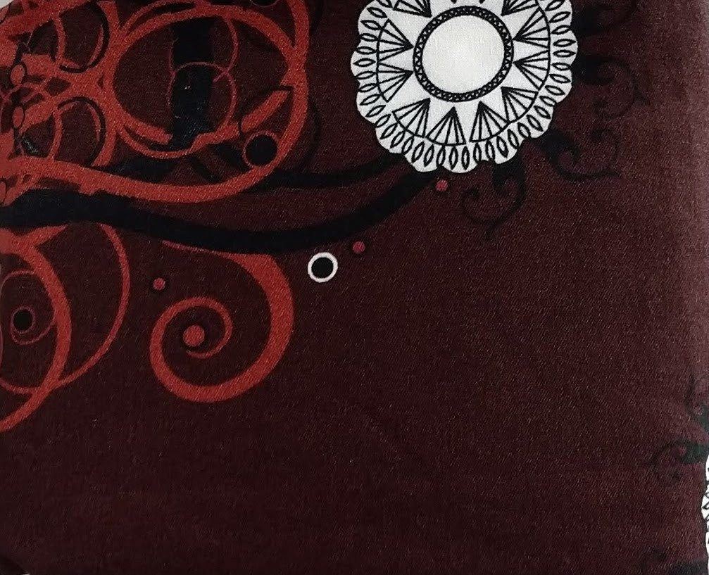 Burgundy Paisley Medallion Polyester Bed Sheet Set – view 5