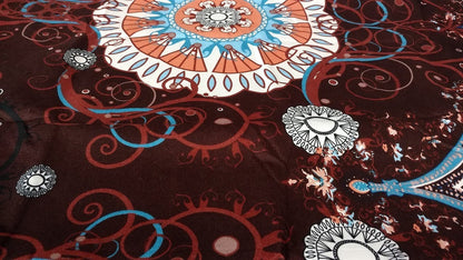 Burgundy Paisley Medallion Polyester Bed Sheet Set – view 6