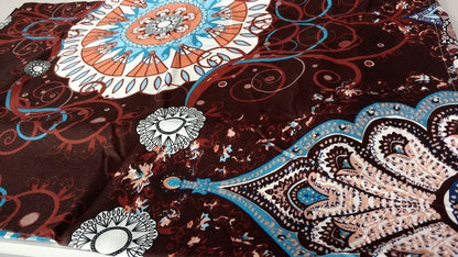 Burgundy Paisley Medallion Polyester Bed Sheet Set – view 7