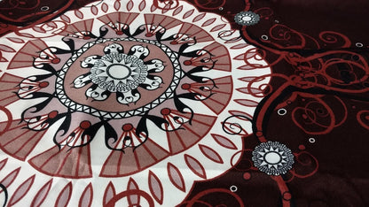 Burgundy Paisley Medallion Polyester Bed Sheet Set – view 9