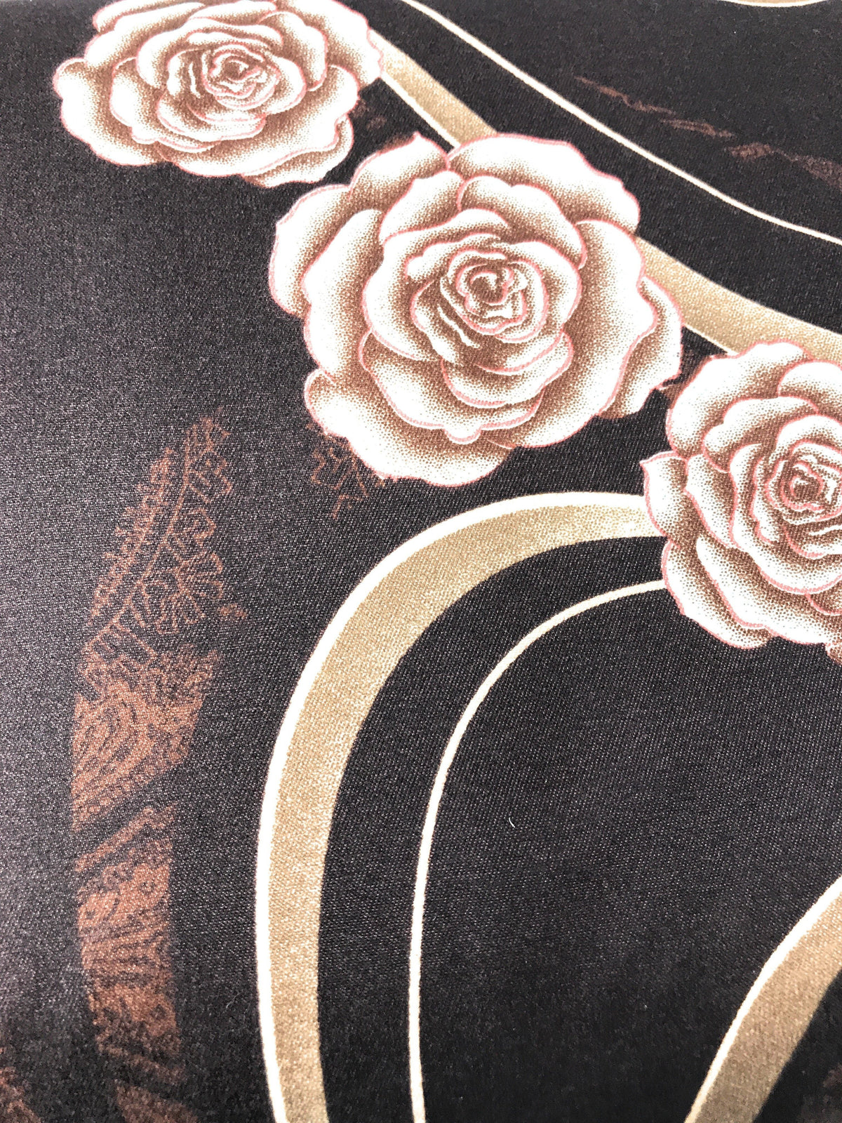 Melted Gold Brown Floral Polyester Bed Sheet Set – view 4