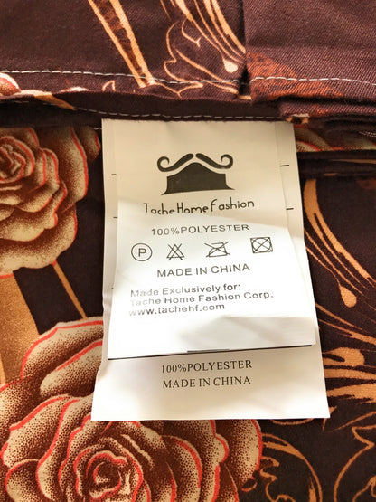 Melted Gold Brown Floral Polyester Bed Sheet Set – view 5