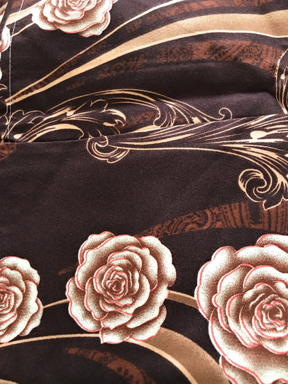 Melted Gold Brown Floral Polyester Bed Sheet Set – view 2