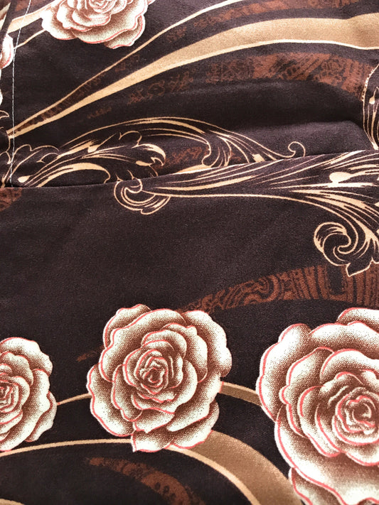Melted Gold Brown Floral Polyester Bed Sheet Set – view 2